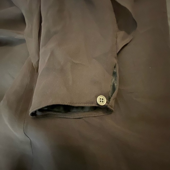 Jay Godfrey Open Slit Long Sleeve Chiffon Dress size 4 - Picture 11 of 15